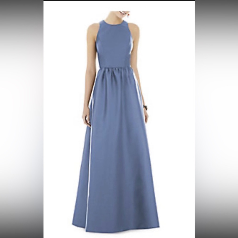 Alfred Sung Blue evening gown